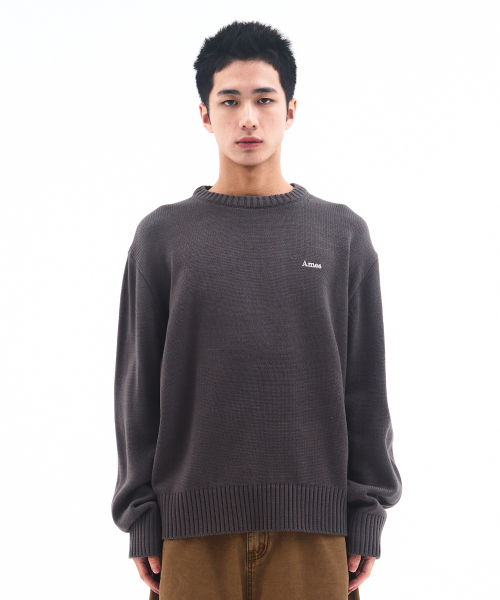 AMESWORLDWIDE（アメスワールドワイド）の「BASIC SMALL LOGO KNIT CHARCOAL（ニット/セーター・レディース・その他・SMALL/MEDIUM/LARGE）」の3枚目の写真