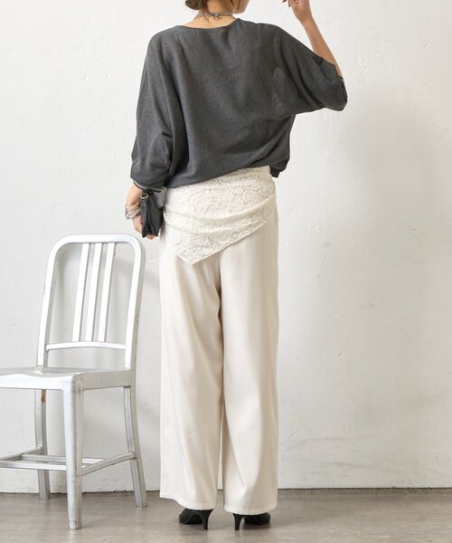 Jena espace merveilleux（ジェナ　エスパスメルヴェイユ）の「UVカットドルマンニット（ニット/セーター・レディース・イエロー/チャコールグレー/アイボリー・FREE）」の15枚目の写真