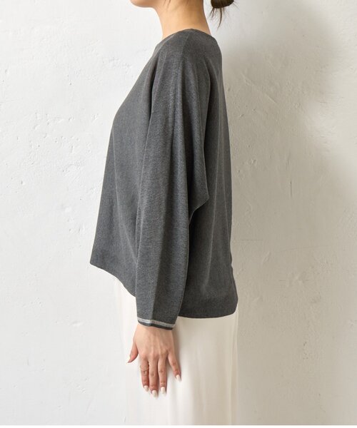 Jena espace merveilleux（ジェナ　エスパスメルヴェイユ）の「UVカットドルマンニット（ニット/セーター・レディース・イエロー/チャコールグレー/アイボリー・FREE）」の21枚目の写真