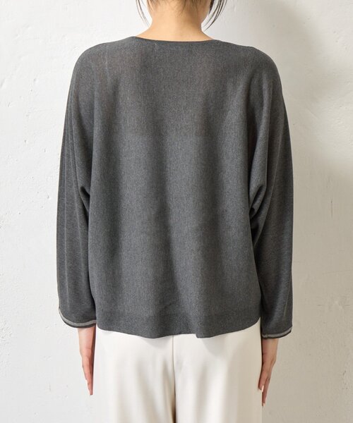 Jena espace merveilleux（ジェナ　エスパスメルヴェイユ）の「UVカットドルマンニット（ニット/セーター・レディース・イエロー/チャコールグレー/アイボリー・FREE）」の22枚目の写真