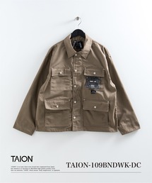 TAION（タイオン）の「【TAION(タイオン)】〈ユニセックス〉ノンダウン ワーク ボタン カバーオール-コットンダックキャンバス（カバーオール）」