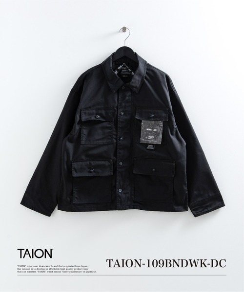 TAION(タイオン)の「【TAION(タイオン)】〈ユニセックス〉ノンダウン ワーク ボタン カバーオール-コットンダックキャンバス(カバーオール・メンズ・ダークオリーブ/ダークネイビー/ブラック・2XL/XL/L/M/S)」の14枚目の写真