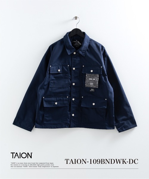TAION(タイオン)の「【TAION(タイオン)】〈ユニセックス〉ノンダウン ワーク ボタン カバーオール-コットンダックキャンバス(カバーオール・メンズ・ダークオリーブ/ダークネイビー/ブラック・2XL/XL/L/M/S)」の15枚目の写真
