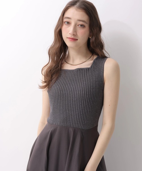 Rirandture(リランドチュール)の「ノースリエアリードッキングワンピース(ワンピース・レディース・チャコールグレー/オフホワイト・2/1)」の7枚目の写真