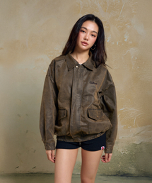 CONY（コール アウト ニューイヤー）の「CALLOUT WASHED JACKET / BROWN（ライダースジャケット）」
