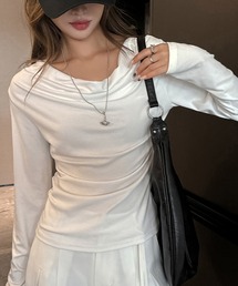 ドレープ長袖カットソー