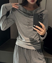 ドレープ長袖カットソー