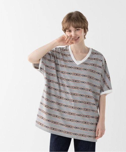 PENDLETON(ペンドルトン)の「ジャガード・チュニック(Tシャツ/カットソー・レディース・ブルー系その他/ホワイト系その他/ピンク系その他・FREE)」の2枚目の写真