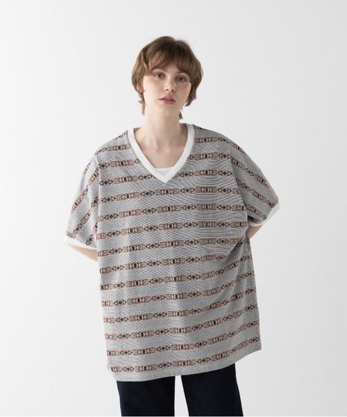 PENDLETON(ペンドルトン)の「ジャガード・チュニック(Tシャツ/カットソー・レディース・ブルー系その他/ホワイト系その他/ピンク系その他・FREE)」の4枚目の写真