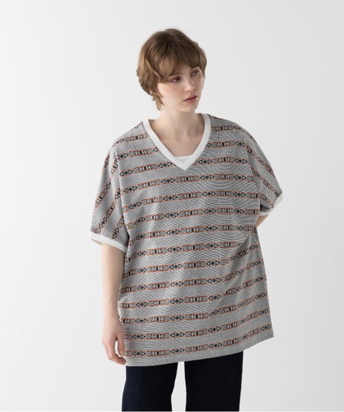 PENDLETON(ペンドルトン)の「ジャガード・チュニック(Tシャツ/カットソー・レディース・ブルー系その他/ホワイト系その他/ピンク系その他・FREE)」の5枚目の写真