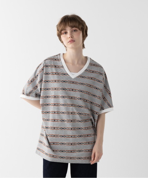 PENDLETON(ペンドルトン)の「ジャガード・チュニック(Tシャツ/カットソー・レディース・ブルー系その他/ホワイト系その他/ピンク系その他・FREE)」の6枚目の写真