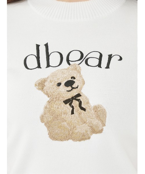 Darich(ダーリッチ)の「エンブロイダリーDbearハーフスリーブニットトップス(ニット/セーター・レディース・ホワイト/ピンク/サックスブルー/ブラック・FREE)」の17枚目の写真