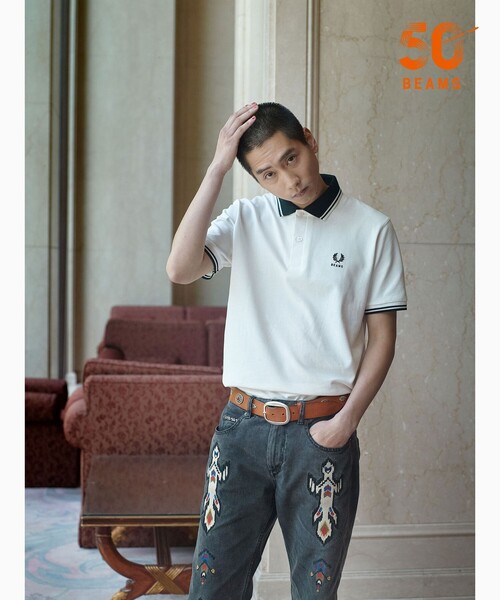 FRED PERRY(フレッドペリー)の「【別注】FRED PERRY / M12(ポロシャツ・メンズ・ホワイト系その他2/ブラック・36/40/42/38)」の2枚目の写真