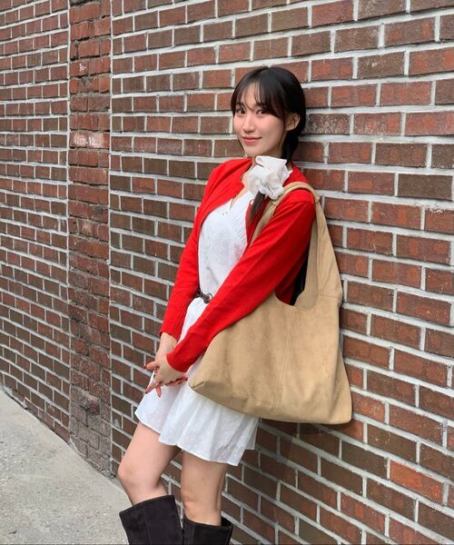 MINAV（ミナブ）の「マガレットスエードショルダーバッグ[ベージュ]（ショルダーバッグ・メンズ・その他・F）」の15枚目の写真