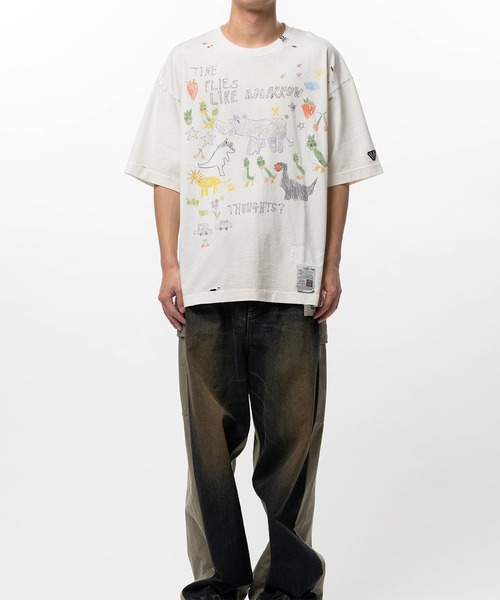 Maison MIHARA YASUHIRO（メゾンミハラヤスヒロ）の「【MIHARAYASUHIRO/ミハラヤスヒロ】KIDS DOODLE TEE（Tシャツ/カットソー・メンズ・ブラック/ホワイト・44/46）」の2枚目の写真