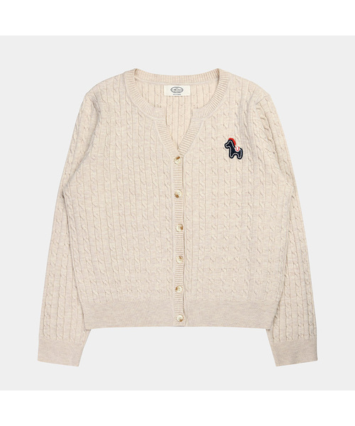 PIGMENT(ピグメント)の「シグネチャーパッチクワガーディガン (ZYCD251223)(カーディガン/ボレロ・レディース・スカイブルー/パープル/ネイビー/ピンク/ミント/オートミール・FREE)」の2枚目の写真