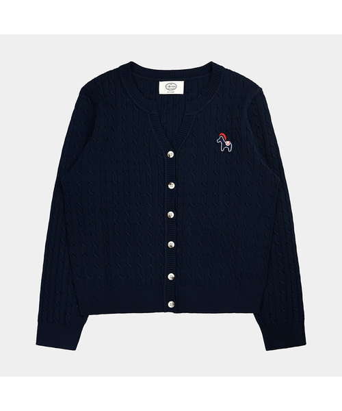 PIGMENT(ピグメント)の「シグネチャーパッチクワガーディガン (ZYCD251223)(カーディガン/ボレロ・レディース・スカイブルー/パープル/ネイビー/ピンク/ミント/オートミール・FREE)」の1枚目の写真