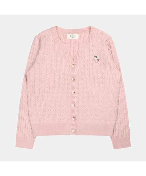 PIGMENT(ピグメント)の「シグネチャーパッチクワガーディガン (ZYCD251223)(カーディガン/ボレロ・レディース・スカイブルー/パープル/ネイビー/ピンク/ミント/オートミール・FREE)」の6枚目の写真