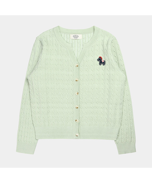 PIGMENT(ピグメント)の「シグネチャーパッチクワガーディガン (ZYCD251223)(カーディガン/ボレロ・レディース・スカイブルー/パープル/ネイビー/ピンク/ミント/オートミール・FREE)」の3枚目の写真