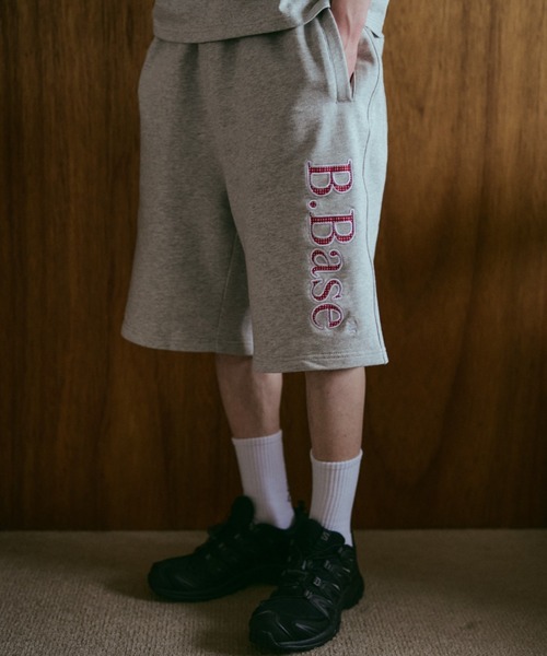 BROKEN BASE(ブロークンベース)の「B.Base Assort Patchwork Sweat Shorts / B.Base アソートパッチワークスウェットショーツ(スウェットパンツ・メンズ・ネイビー系1/ブラック系1/グレー系1/ネイビー系3/ネイビー系2・SMALL/MEDIUM/LARGE)」の3枚目の写真