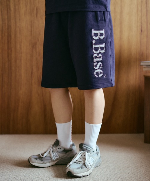 BROKEN BASE(ブロークンベース)の「B.Base Assort Patchwork Sweat Shorts / B.Base アソートパッチワークスウェットショーツ(スウェットパンツ・メンズ・ネイビー系1/ブラック系1/グレー系1/ネイビー系3/ネイビー系2・SMALL/MEDIUM/LARGE)」の5枚目の写真