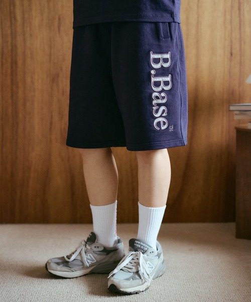 BROKEN BASE(ブロークンベース)の「B.Base Assort Patchwork Sweat Shorts / B.Base アソートパッチワークスウェットショーツ(スウェットパンツ・メンズ・ネイビー系1/ブラック系1/グレー系1/ネイビー系3/ネイビー系2・SMALL/MEDIUM/LARGE)」の11枚目の写真