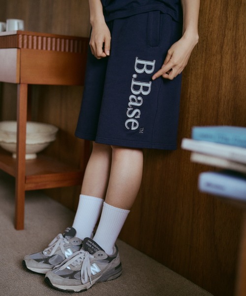BROKEN BASE(ブロークンベース)の「B.Base Assort Patchwork Sweat Shorts / B.Base アソートパッチワークスウェットショーツ(スウェットパンツ・メンズ・ネイビー系1/ブラック系1/グレー系1/ネイビー系3/ネイビー系2・SMALL/MEDIUM/LARGE)」の15枚目の写真
