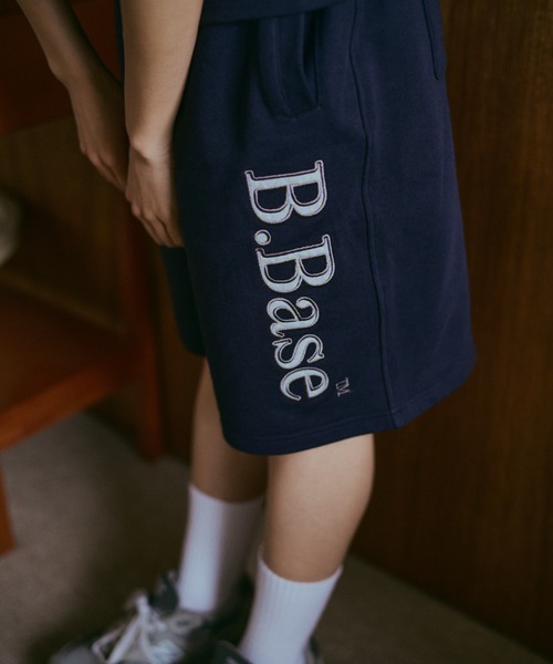 BROKEN BASE(ブロークンベース)の「B.Base Assort Patchwork Sweat Shorts / B.Base アソートパッチワークスウェットショーツ(スウェットパンツ・メンズ・ネイビー系1/ブラック系1/グレー系1/ネイビー系3/ネイビー系2・SMALL/MEDIUM/LARGE)」の14枚目の写真