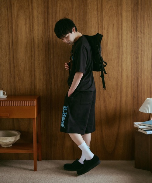 BROKEN BASE(ブロークンベース)の「B.Base Assort Patchwork Sweat Shorts / B.Base アソートパッチワークスウェットショーツ(スウェットパンツ・メンズ・ネイビー系1/ブラック系1/グレー系1/ネイビー系3/ネイビー系2・SMALL/MEDIUM/LARGE)」の18枚目の写真