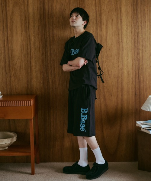 BROKEN BASE(ブロークンベース)の「B.Base Assort Patchwork Sweat Shorts / B.Base アソートパッチワークスウェットショーツ(スウェットパンツ・メンズ・ネイビー系1/ブラック系1/グレー系1/ネイビー系3/ネイビー系2・SMALL/MEDIUM/LARGE)」の17枚目の写真