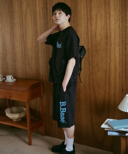 BROKEN BASE(ブロークンベース)の「B.Base Assort Patchwork Sweat Shorts / B.Base アソートパッチワークスウェットショーツ(スウェットパンツ・メンズ・ネイビー系1/ブラック系1/グレー系1/ネイビー系3/ネイビー系2・SMALL/MEDIUM/LARGE)」の19枚目の写真