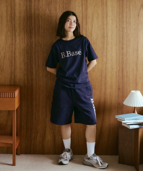 BROKEN BASE(ブロークンベース)の「B.Base Assort Patchwork Sweat Shorts / B.Base アソートパッチワークスウェットショーツ(スウェットパンツ・メンズ・ネイビー系1/ブラック系1/グレー系1/ネイビー系3/ネイビー系2・SMALL/MEDIUM/LARGE)」の7枚目の写真