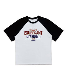 BEMIGHTY（ビーマイティー）の「レトロレタリングオーバーサイズラグラン半袖Tシャツ[ホワイト]（Tシャツ/カットソー）」