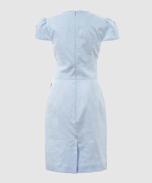 SHUSHU/TONG（シュシュトン）の「Lace Trim Sweetheart Neckline Dress（ワンピース・レディース・ブルー・10/8）」の2枚目の写真