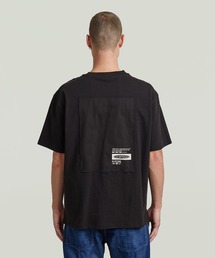 Back Applique Relaxed T-Shirt/バックアップリケグラフィックデザインオーバーサイズTシャツ