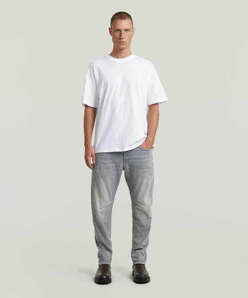 G-STAR(ジースター)の「Back Applique Relaxed T-Shirt/バックアップリケグラフィックデザインオーバーサイズTシャツ(Tシャツ/カットソー・メンズ・ホワイト/ダークブラック・SMALL/X-SMALL/MEDIUM/LARGE/X-LARGE)」の10枚目の写真