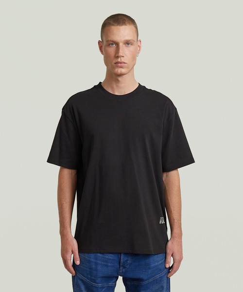 G-STAR(ジースター)の「Back Applique Relaxed T-Shirt/バックアップリケグラフィックデザインオーバーサイズTシャツ(Tシャツ/カットソー・メンズ・ホワイト/ダークブラック・SMALL/X-SMALL/MEDIUM/LARGE/X-LARGE)」の12枚目の写真