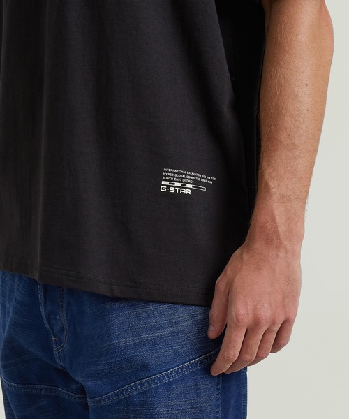 G-STAR(ジースター)の「Back Applique Relaxed T-Shirt/バックアップリケグラフィックデザインオーバーサイズTシャツ(Tシャツ/カットソー・メンズ・ホワイト/ダークブラック・SMALL/X-SMALL/MEDIUM/LARGE/X-LARGE)」の13枚目の写真