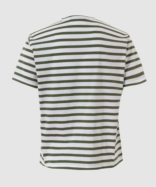 JUNYA WATANABE MAN（ジュンヤワタナベマン）の「COTTON BORDER T-SHIRTS（Tシャツ/カットソー・メンズ・ホワイト×カーキブラウン・S）」の2枚目の写真