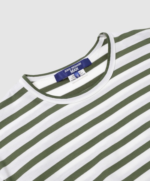 JUNYA WATANABE MAN（ジュンヤワタナベマン）の「COTTON BORDER T-SHIRTS（Tシャツ/カットソー・メンズ・ホワイト×カーキブラウン・S）」の3枚目の写真