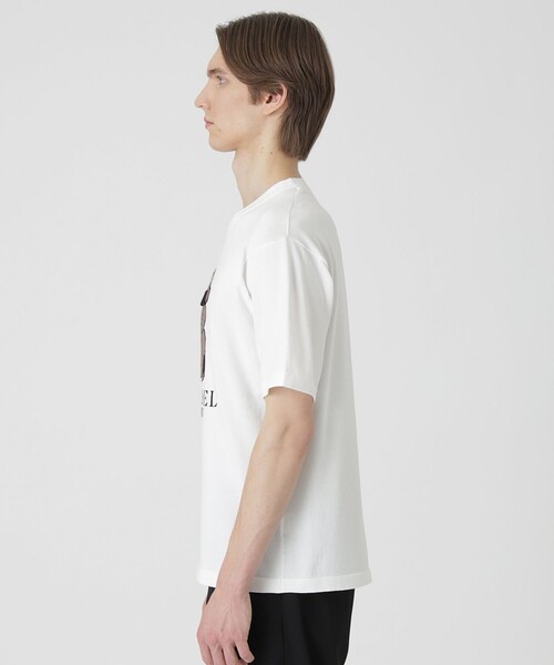 BLACK LABEL CRESTBRIDGE(ブラックレーベル・クレストブリッジ)の「【一部店舗限定】チェックキャップベアーニットTシャツ(Tシャツ/カットソー・メンズ・ブラック/オフホワイト・M/L)」の4枚目の写真