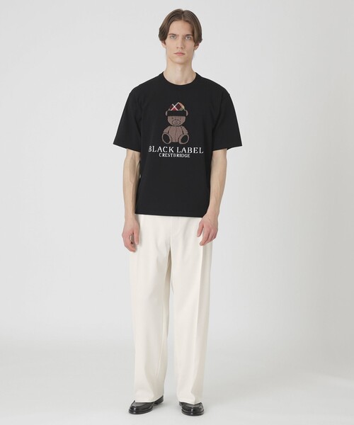 BLACK LABEL CRESTBRIDGE(ブラックレーベル・クレストブリッジ)の「【一部店舗限定】チェックキャップベアーニットTシャツ(Tシャツ/カットソー・メンズ・ブラック/オフホワイト・M/L)」の8枚目の写真