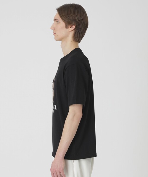 BLACK LABEL CRESTBRIDGE(ブラックレーベル・クレストブリッジ)の「【一部店舗限定】チェックキャップベアーニットTシャツ(Tシャツ/カットソー・メンズ・ブラック/オフホワイト・M/L)」の9枚目の写真