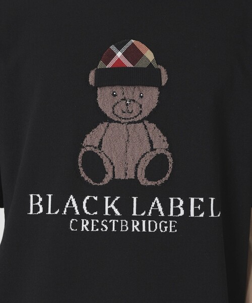 BLACK LABEL CRESTBRIDGE(ブラックレーベル・クレストブリッジ)の「【一部店舗限定】チェックキャップベアーニットTシャツ(Tシャツ/カットソー・メンズ・ブラック/オフホワイト・M/L)」の11枚目の写真