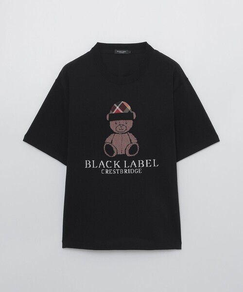 BLACK LABEL CRESTBRIDGE(ブラックレーベル・クレストブリッジ)の「【一部店舗限定】チェックキャップベアーニットTシャツ(Tシャツ/カットソー・メンズ・ブラック/オフホワイト・M/L)」の12枚目の写真