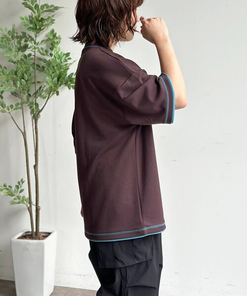 CPCM(シーピーシーエム)の「ポンチフェイクレイヤードT(Tシャツ/カットソー・メンズ・アイボリー/チャコールグレー/ブラウン/ベージュ/ネイビー・LARGE/MEDIUM)」の16枚目の写真
