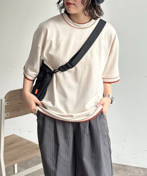 CPCM(シーピーシーエム)の「ポンチフェイクレイヤードT(Tシャツ/カットソー・メンズ・アイボリー/チャコールグレー/ブラウン/ベージュ/ネイビー・LARGE/MEDIUM)」の21枚目の写真