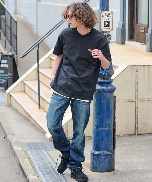ragged mountain（ラギットマウンテン）の「【RAGGED MOUNTAIN/ラギットマウンテン】【究極のシンプルT】BARNSTEAD/バーンステッド ワンポイントロゴＴシャツ ルーズシルエット アウトドア ストリート 大人カジュアル ノームコア ミニマル（Tシャツ/カットソー・メンズ・ホワイト/ブラック/ベージュ/カーキ/ピンク・MEDIUM/LARGE/X-LARGE）」の8枚目の写真