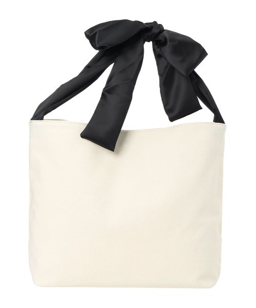 Edit Sheen（エディットシーン）の「リボンハンドルキャンバスバッグ（トートバッグ・レディース・オフホワイト・FREE）」の6枚目の写真