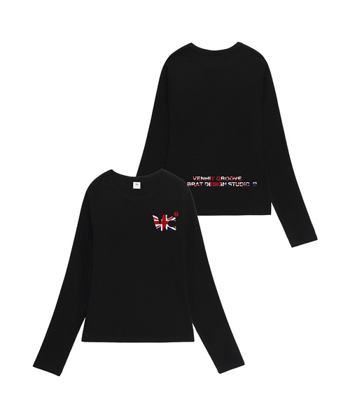 VENHIT（ベンヒット）の「VCシグネチャー刺繍スリムフィットロングスリーブ[UK]（Tシャツ/カットソー・レディース・ホワイト/ブラック・SMALL/MEDIUM/LARGE）」の2枚目の写真